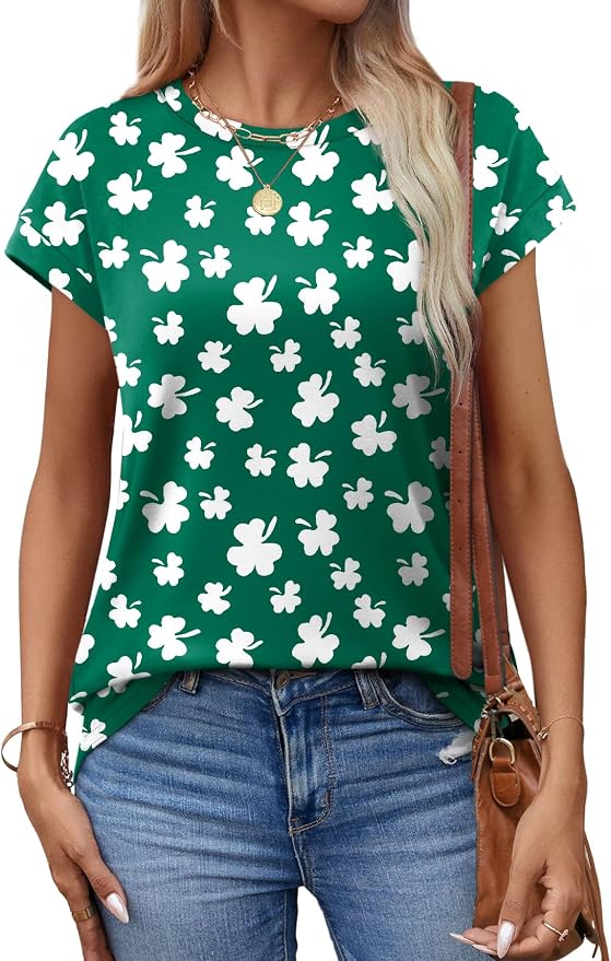 Alaroo Womens Summer Tops Short Sleeve Shirts Crew Neck Tshirt Cute Trendy Tunic Blouses (S-3XL) - Image 3