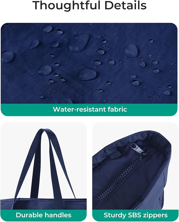 BAGSMART Tote Bag for Women, Tote Bag with Zipper Work Tote with Compartments Nurse Shoulder Hanbag for Travel, Gym - Image 6