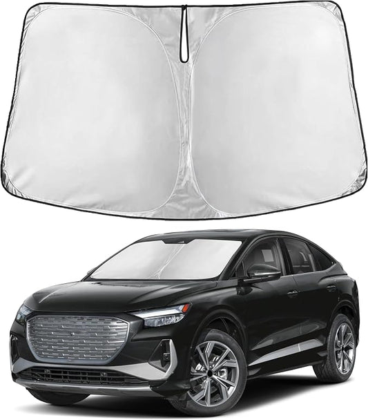 EcoNour Windshield Sunshade Compatible for Audi Q4 e-tron, Sportback 2022-2024 2025 2026, Sun Visor for Front Windshield & Window Sun Shade Cover, UV Heat Blocker & Protector, Car Accessories by EcoNour