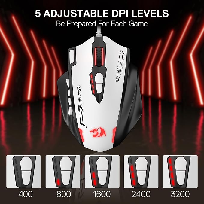 Redragon M908 Wired RGB MMO Gaming Mouse 24000 DPI Remapping Keys | Stable Lag-Free Connection, Redefine Keybinding Macro, Vibing Backlight, Ergonomic Grip Body Comfort - Image 2