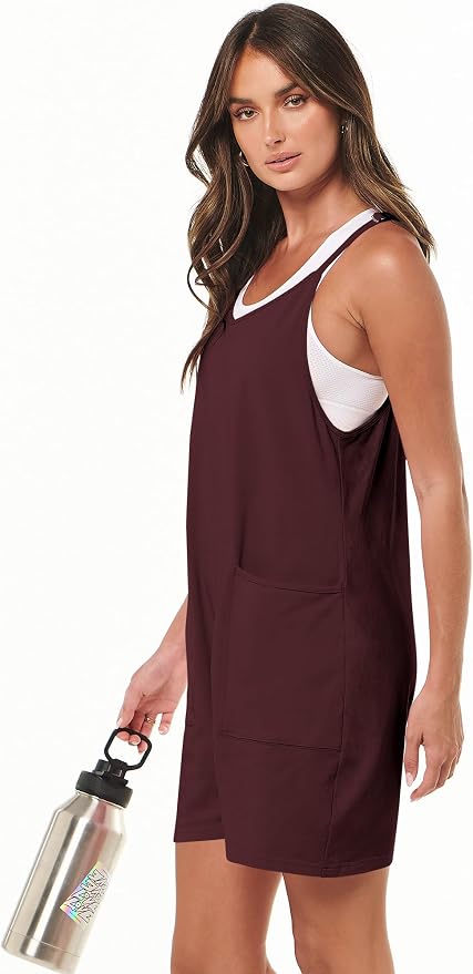 ANRABESS Womens Rompers Summer Casual Loose Sleeveless Overalls Spaghetti Strap Shorts Jumpsuit 2026 Beach Vacation Clothes - Image 5