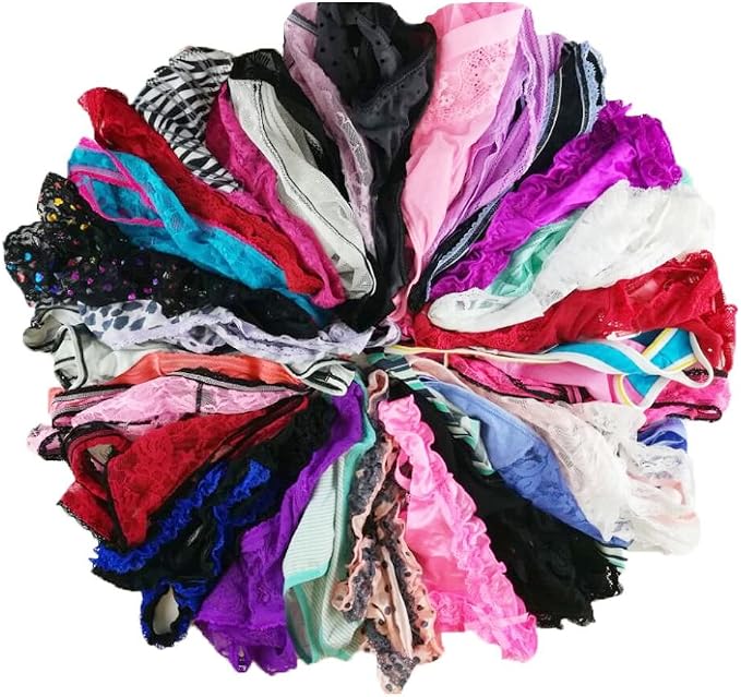 jooniyaa Thongs for Women Variety Pack 20 Pairs – Assorted Lace G-String T-Back Panties, Soft Breathable Underwear XS-3XL by jooniyaa