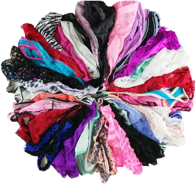 jooniyaa Thongs for Women Variety Pack 20 Pairs – Assorted Lace G-String T-Back Panties, Soft Breathable Underwear XS-3XL by jooniyaa