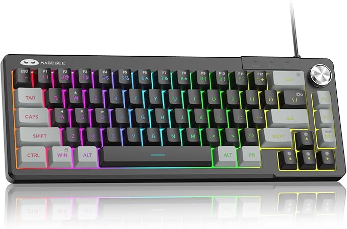 MageGee Mini 60% Gaming Keyboard, RGB Backlit 68 Key Ultra-Compact Keyboard, TS68 Ergonomic Waterproof Mechanical Feeling Office Computer Keyboards for PC, MAC, PS4, Xbox ONE Gamer by MageGee