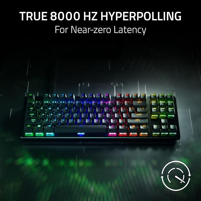 Razer Huntsman V3 HE Magnetic TKL 8KHz Wired Gaming Keyboard | Hall Effect Magnetic Switches, 8000 Hz Polling, Razer Snap Flex,Razer Snap Tap, Rapid Trigger, Adjustable Actuation - Image 3
