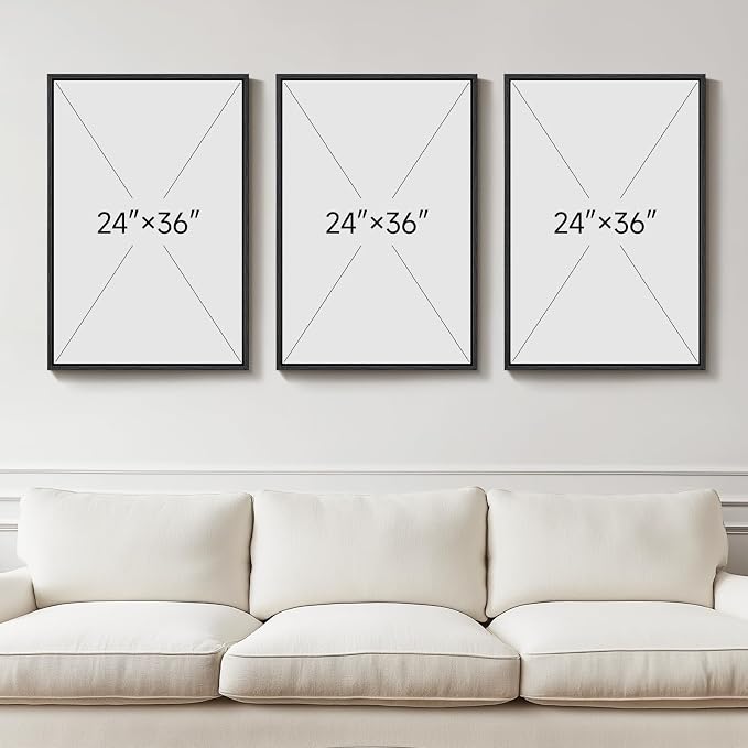 Large 3D Textured Framed Black and White Abstract Wall Art for Living Room, 3 Piece Modern Artwork for Walls, Black White Minimalist Geometric Paintings for Hallway Office Wall Decor 24x36 In - Image 5