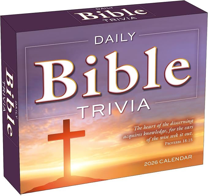 Bible Trivia 2026 Daily Desk Calendar: Boxed Page-a-Day Christian Quiz Calendar with Daily Scripture Facts, Bible Challenges & Faith-Based Fun by SellersPublishingInc