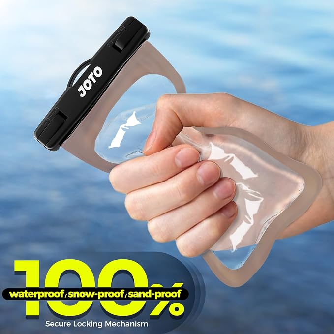 JOTO Up to 7" Universal Waterproof Phone Case for iPhone 17 Air 16 15 14 13 12 11 Plus Pro Max, IPX8 Cellphone Dry Bag XR X SE, Galaxy S23 S22 S21 S20+ S20 S10 Plus Note, Pixel -CrystalBlack - Image 5