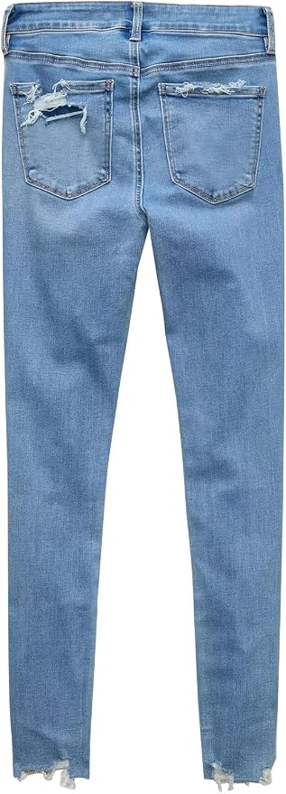 KUNMI Women's Skinny Ripped Trendy Jeans Distressed Stretchy Denim Pants - Image 5