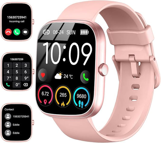 Smart Watch for Women (Answer/Make Call), 1.91"HD Smartwatch with Heart Rate/Sleep Monitor/Pedometer/Calories, 2026 Fitness Watch 110+ Sport Modes IP68 Waterproof Activity Tracker for Android iOS Pink by Jugeman