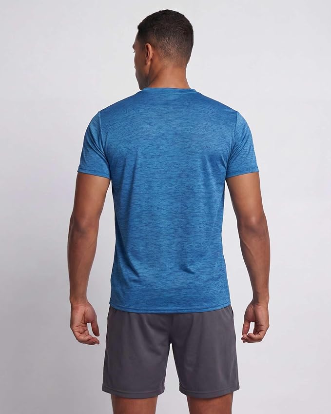 5 Pack Men's Dry Fit Short Sleeve T-Shirt Gym Workout Athletic Running Tee | Cooling, Moisture-Wicking, Crew Neck, Quick-Dry, Breathable, Active, Exercise, Fitness, Basketball, Cycling, Hiking, Tennis - Image 7