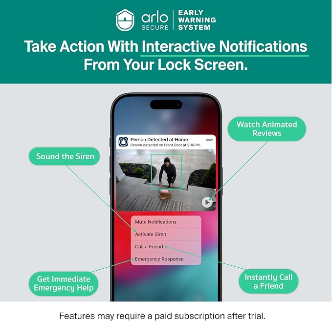 Arlo Essential XL Security Camera 2K (3rd Gen, 2025 Release) - Wireless Outdoor Camera, 4X Longer Battery, Person Recognition, Package Detection, Animated Preview, 1-Mo. Trial of Secure Plan, 1 Cam - Image 4