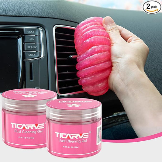 TICARVE 2Pack Cleaning Gel Car Putty Car Clean Putty Gel Auto Tools Car Interior Cleaner Car Cleaner Car Cleaning Slime Car Assecories Keyboard Cleaner Rose (320g/11.2oz) by TICARVE