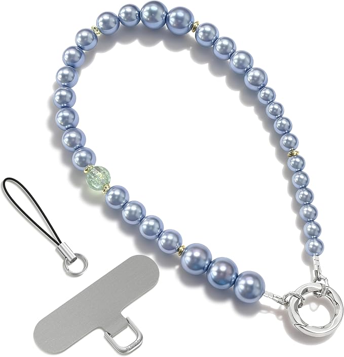 SURPHY Phone Charm, Handmade Beaded Phone Wrist Strap with Tether Tab | Phone Charm Strap, Phone Chain with Premium Metal Buckle, Wrist Strap Fits Cellphone Cases, Wallets, Bags, Keys by SURPHY