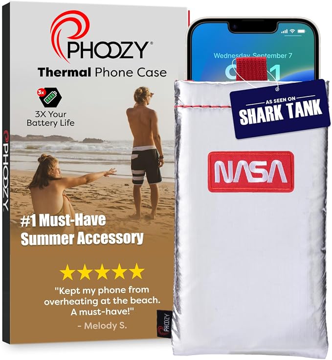 PHOOZY Apollo Thermal Phone Case | Insulated Phone Pouch Extends Battery Life 3X | Heat Resistant Drop Protection | Military Grade Water Resistant | Large | Space by PHOOZY