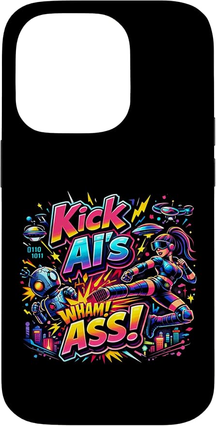 Tech Human vs AI Case for iPhone 14 Pro by Unknown