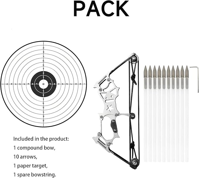 Archery Bow Set Left and Right Hand Compound Bow Hunting Bow Metal Material Catapult RH/LH for Practice Archery - Image 3