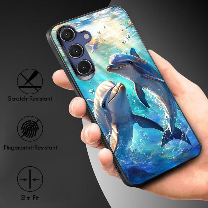 Designed for Galaxy A16 5G Phone Case,Slim Silicone Shockproof Protective Case for Galaxy A16 5G 6.7 inch,Dolphin - Image 3