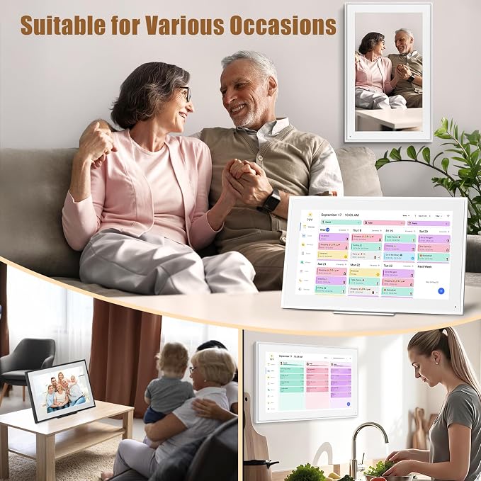 Digital Calendar:15.6-inchWall Planner Electronic Calendar & Chore Chart, Smart Touchscreen Interactive Display for Family Schedules– Wall and Desk Mountable, Great for Organizing Your 2026 Calendar - Image 7