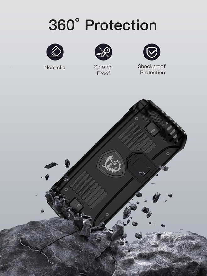for MSI Claw 8 AI+ A2VM Silicone Grip Case ，Soft Skin Silicone Case Full Protective Case Cover with MSI Claw 8 AI+ A2VM-Black - Image 2
