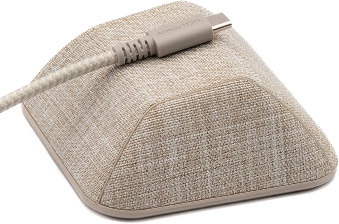 Smartish® Magnetic Cord Holder - Cable Wrangler Organizer with Magnet Clips for Charger Management on Desktop, Nightstand for USB-C + Lightning - Lightly Toasted Beige by Smartish-PhoneCasesandStuff