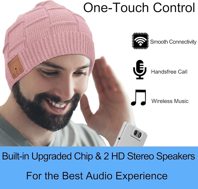 Bluetooth Beanie Hat Headphones Unique Tech Gifts Stocking Stuffer - Image 4