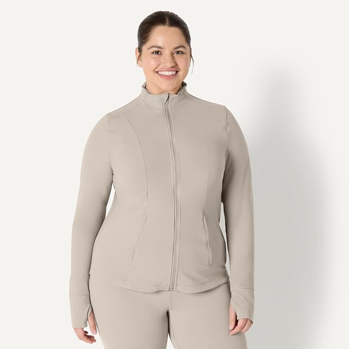 Amazon Essentials Women's Active FormFlex Buttery Soft Slim Fit Quarter Zip Long Sleeve Pullover Jacket - Image 6