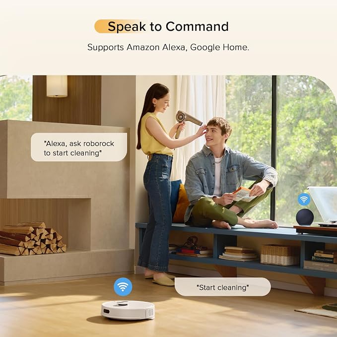 roborock Q7 M5 Robot Vacuum and Mop Combo, 10,000Pa HyperForce Suction | Dual Anti-Tangle System, APP-Controlled Mopping, LiDAR Navigation, Robotic Vacuum Cleaner for Pet Hair and Carpet, White - Image 8
