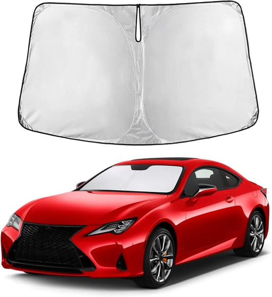 EcoNour Windshield Sunshade Compatible for Lexus RC Coupe 2015-2022 2023 2024, Sun Visor for Front Windshield & Window Sun Shade Cover, UV Heat Blocker & Protector, Car Accessories by EcoNour
