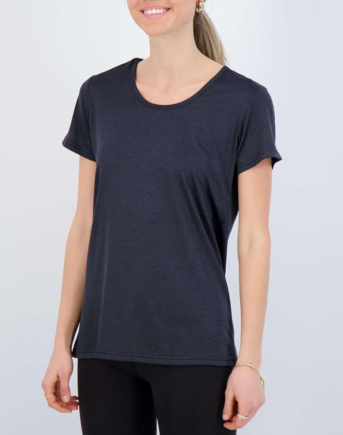 5 Pack Women's Dry Fit Short Sleeve Athletic Gym Workout Running Tops | Available in Plus Size, Exercise, Sports, Fitness, Quick Dry, Cooling, Moisture Wicking, Loose Basic Tees, Yoga, Pilates - Image 3