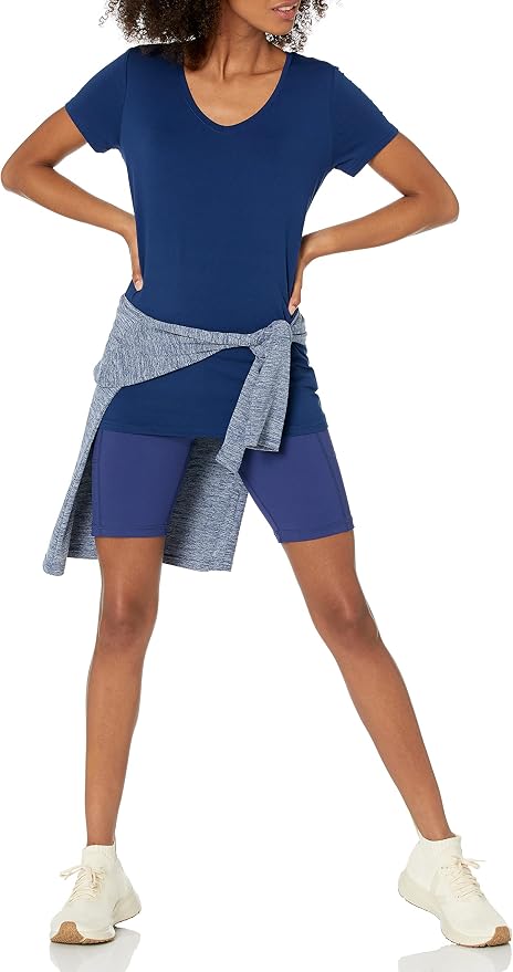 Amazon Essentials Women's Active Quick Dry Tech Stretch Short-Sleeve V-Neck T-Shirt (Available in Plus Size), Pack of 2 - Image 7