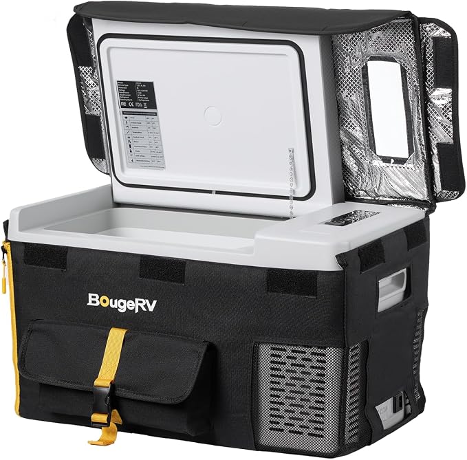 BougeRV 12 Volt Refrigerator With 23 Quart Cover, 12V Car Fridge 23 Quart Portable Freezer Compressor Cooler Compressor Freezer, 12/24V DC 110~240V AC, -8℉~50℉ for Truck RV SUV - Image 2