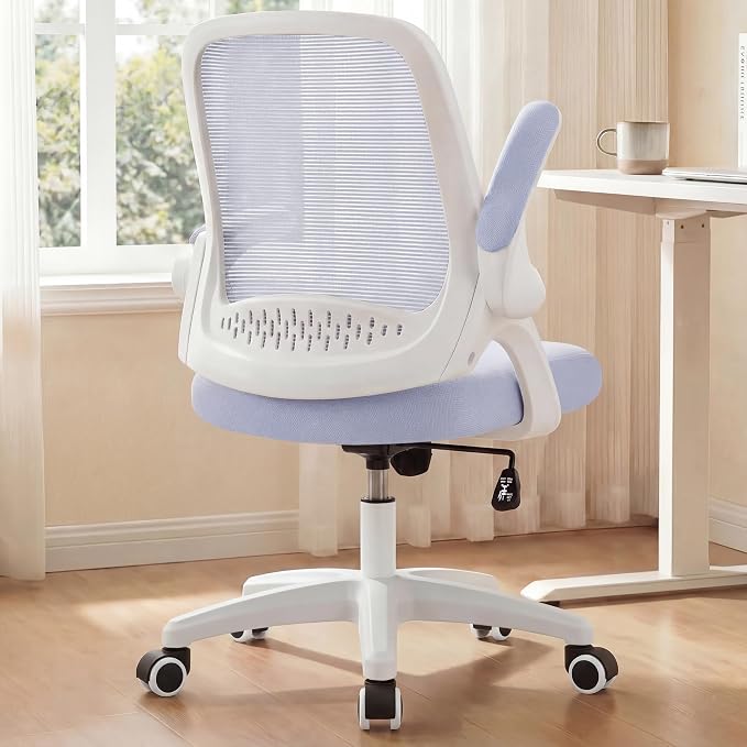 NEO CHAIR Office Desk Gaming Ergonomic Computer Chair with Lumbar Back Support Adjustable Height Swivel Rolling Wheels Flip-up Arms Mesh Chair for Home Vanity (Purple) | Lumbar Support, Height Adjustment, 360° Swivel and Rolling Base, Space-Saving Desi... by NEOCHAIR