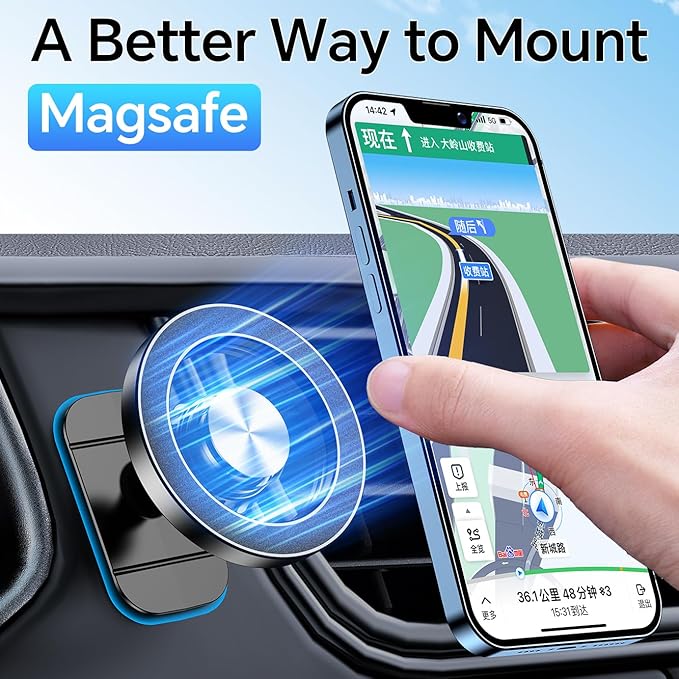 Kaistyle for Magsafe Car Mount【Strong Magnets】Magnetic Phone Holder for Car Phone Holder Mount Dash Mounted Holders Phone Holders for Your Car Accessories for Women Men for iPhone 17 Pro Max 16 15 14 - Image 3