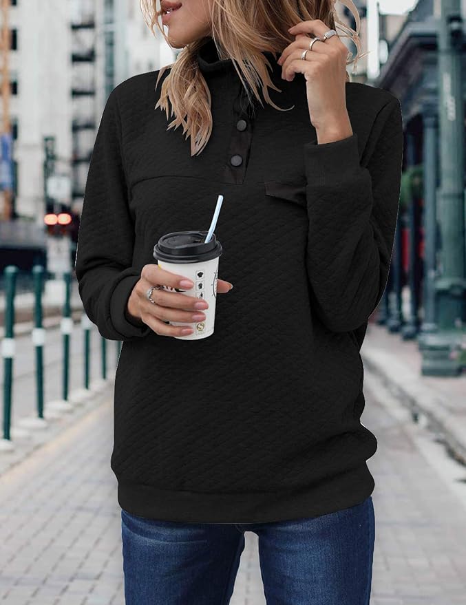 BTFBM Women Fashion Quilted Pattern Lightweight Zipper Long Sleeve Plain Casual Ladies Sweatshirts Pullovers Shirts Tops - Image 2