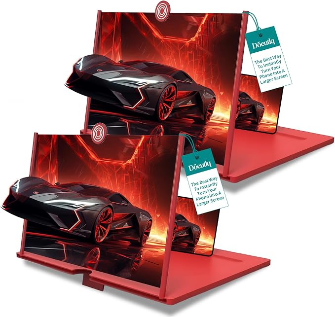 2pc Screen Magnifier Cell Phone Gifts for Men Tech Gadgets Amplifier Mobile Phone Tecnologia para Hombres Futuristic Amplificador De Pantalla para Celular Top Ten for iPhone Hi Def Big Screen by Unknown