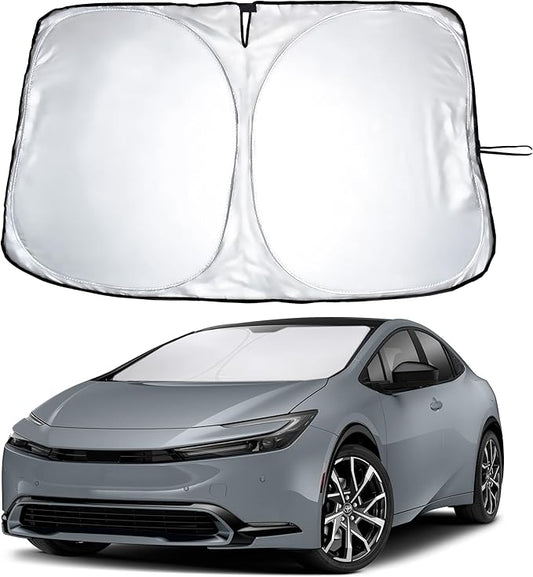 EcoNour Windshield Sunshade Compatible for Toyota Prius Hatchback 2023-2024 2025 2026, Sun Visor for Front Windshield & Window Sun Shade Cover, UV Heat Blocker & Protector, Car Accessories by EcoNour