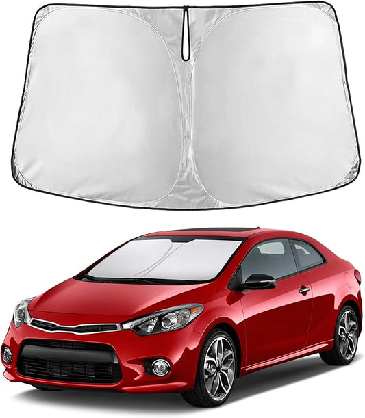 EcoNour Windshield Sunshade Compatible for Kia Forte 2014-2016 2017 2018, Sun Visor for Front Windshield & Window Sun Shade Cover, UV Heat Blocker & Protector, Car Accessories by EcoNour