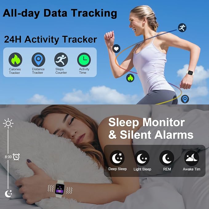 Smart Watch for Women Men (Answer/Make Call), Smartwatch with Heart Rate/Sleep Monitor/Pedometer, 2026 New Fitness Watch IP68 Waterproof, 113+ Sports Modes,Activity Tracker for Android iOS-White - Image 4
