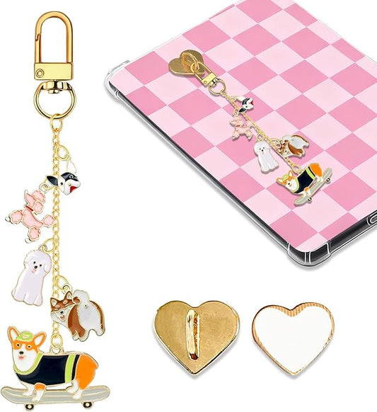 Charm Chains for Kindle,Cute E-reader Phone Charm Bracelets Accessories Compatible for Kindle E-Reader Phone iPad AirPod,Gifts for Reader Booklovers by Unknown