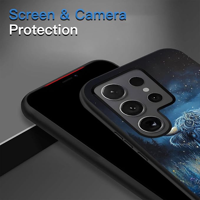 Designed for Galaxy S25 Ultra Phone Case,Slim Silicone Shockproof Protective Case for Galaxy S25 Ultra 6.8 inch,Cute Highland Cow - Image 5