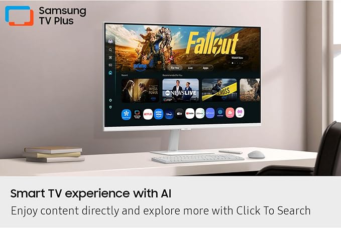 Samsung 32” Smart Monitor M7 (M70F) 4K UHD Display, Samsung Vision AI, Smart TV Apps, Gaming Hub, USB-C, HDMI and USB-A, White, LS32FM703UNXZA, 2025 - Image 5