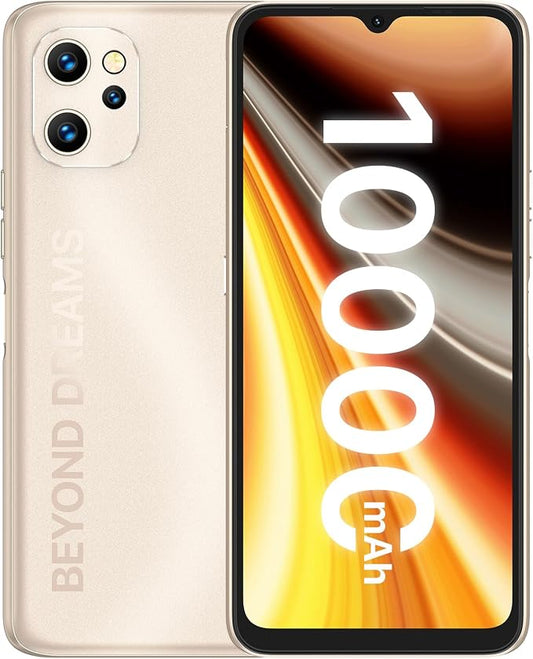 UMIDIGI Power 7 MAX Unlocked Cell Phone,6GB+128GB 10000mAh Battery,6.7" Full Screen + 48MP AI Triple Camera Android Smartphone,NFC,GPS,Face & Fingerprint,BLE 5.0, WiFi 2.4GHz/5GHz,Warranty,Gold by UMIDIGI