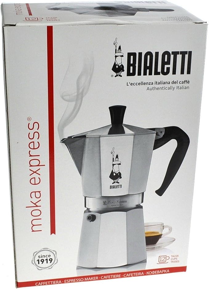 Bialetti - Moka Express: Iconic Stovetop Espresso Maker, Makes Real Italian Coffee, Moka Pot 12 Cups (22 Oz - 670 Ml), Aluminium, Silver - Image 3