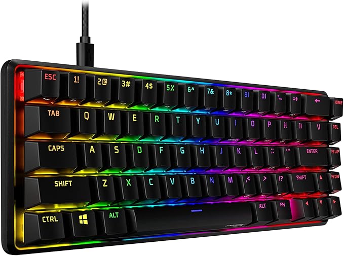 HyperX Alloy Origins 65 - Mechanical Gaming Keyboard – Compact 65% Form Factor - Tactile Aqua Switch - Double Shot PBT Keycaps - RGB LED Backlit - NGENUITY Software Compatible - Image 4