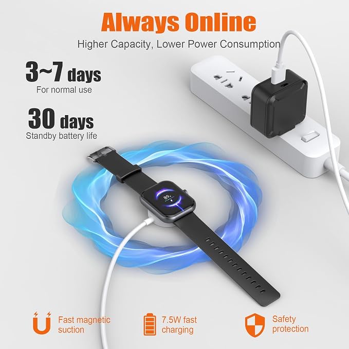 Smart Watch for Men Women (Answer/Make Call), 1.83" HD Touchscreen Fitness Tracker, 110+ Sport Modes, Fitness Watch with Heart Rate/Sleep Monitor/Step, IP68 Waterproof Smartwatch for Android,Purple - Image 9