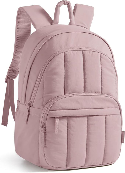 BAGSMART College Laptop Backpack,Cute Travel Backpack for Women,Quilted Computer Bookbag by BAGSMART