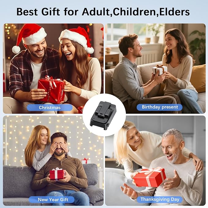 Wireless Induction Speaker 5-in-1 Bluetooth Speaker with Phone Stand, Father's Day Present, Stereo Sound 8 RGB Ambient Light, 360° Rotation Adjustable Desktop Stand for iOS Android - Image 2