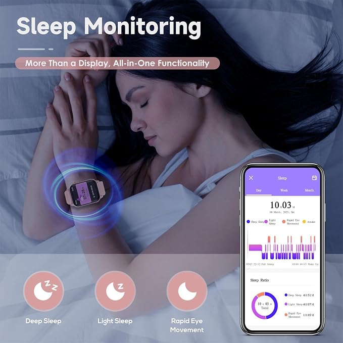 Smart Watch for Women, 120 Sports Modes Smartwatch with 1.83" HD, Alexa Built-in, Heart Rate/Sleep Monitor, IP67 Waterproof, Bluetooth Call & Music Control Fitness Watch for iPhone/Android (Pink) - Image 7