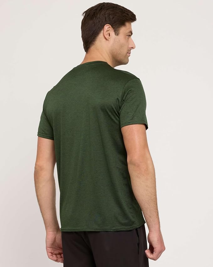 5 Pack Men's Dry Fit Short Sleeve T-Shirt Gym Workout Athletic Running Tee | Cooling, Moisture-Wicking, Crew Neck, Quick-Dry, Breathable, Active, Exercise, Fitness, Basketball, Cycling, Hiking, Tennis - Image 3